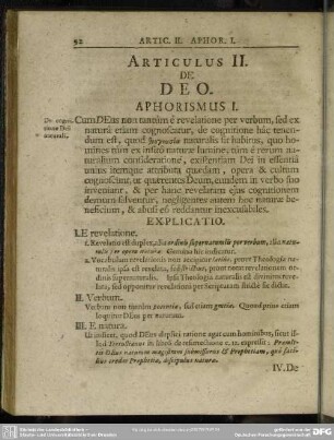 Articulus II. De Deo