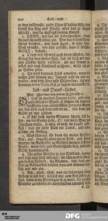 Lob- und Danck-Lieder.
