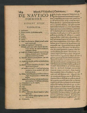 De Nautico Foenore. Titulus XXXIII.