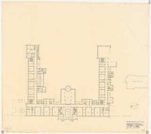 Evangelisches Diakonissenkrankenhaus Bethanien, Berlin-Kreuzberg Umbau. Hauptgebäude: 1. Obergeschoss Zielplanung 1:200