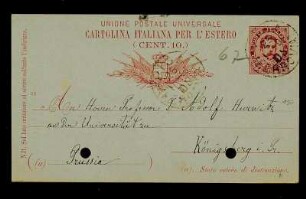 Nr. 42: Postkarte von Luigi Bianchi an Adolf Hurwitz, Pisa, 25.1.1891