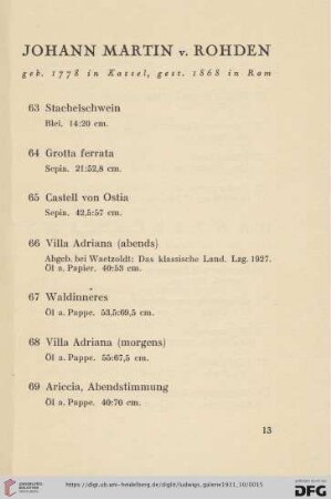 Johann Martin v. Rohden (Nr.63-69)