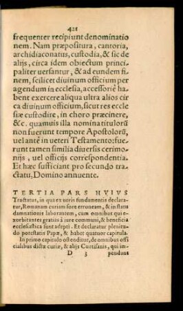 Tertia Pars Huius Tractatus ...