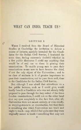 India, what can it teach us? : a course of lectures delivered before the University of Cambridge