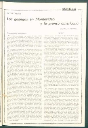 Los gallegos en Montevideo y la prensa americana