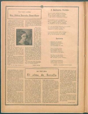 Srta. Helena Saavedra Basavilbaso : Una nueva poetisa