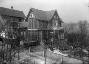 Wernigerode. Wohnhaus der Familie Knochenhauer. Gartenansicht