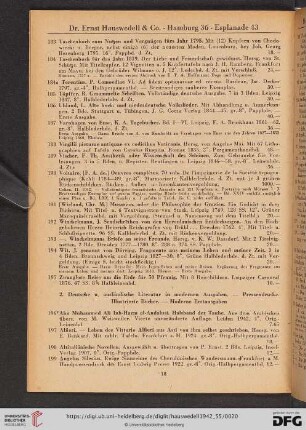2. Deutsche u. ausländische Literatur in modernen Ausgaben. - Pressendrucke. Illustrierte Bücher. - Moderne Erstausgaben (Nr. 196-521)