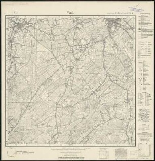 Meßtischblatt 2614 : Varel, 1935 : Varel. - Hrsg. 1900, bericht. 1917, einz. Nachtr. 1925, gedr. [19]35. - 1:25000. - [Berlin]: Reichsamt für Landesaufnahme, 1935. - 1 Kt.