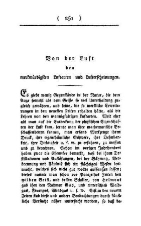 Von der Luft den merkwürdigen Luftarten und Lufterscheinungen