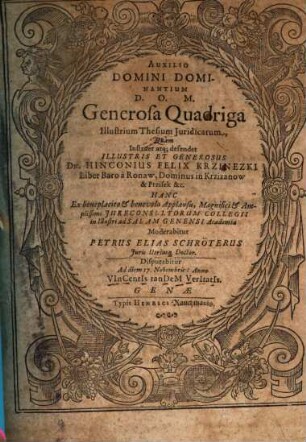 Generosa quadriga illustrium thesium iur.