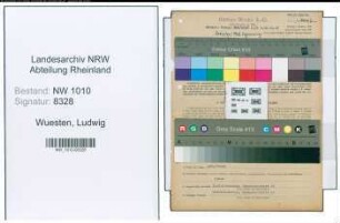 Entnazifizierung Ludwig Wuesten , geb. 29.03.1884 (Monteur)