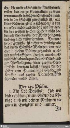 Der 145. Psalm