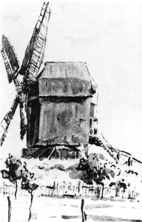 Genthin. Mühle von Altenplathow, Bockmühle, Repro