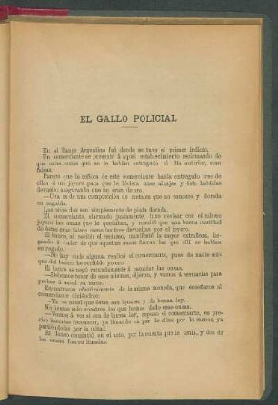 El gallo policial