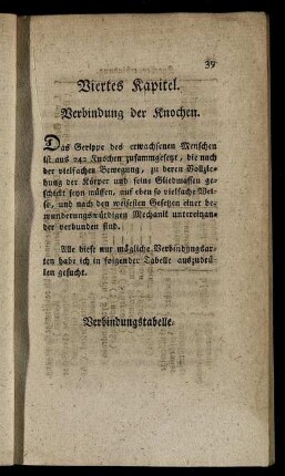 Viertes Kapitel. Verbindung der Knochen.