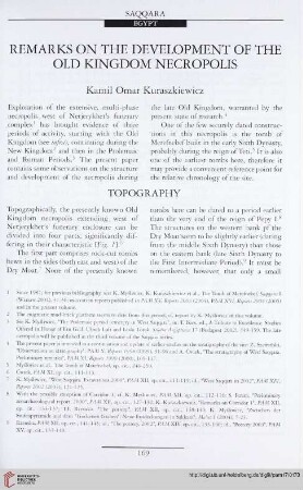 17: Remarks on the development of the old kingdom necropolis