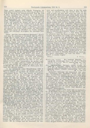 114-116 [Rezension] Nietzsche , Friedrich, Jugendschriften. Dichtungen, Aufsätze, Vorträge, Aufzeichnungen und philologische Arbeiten 1858-68