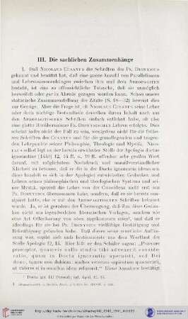 III. Die sachlichen Zusammenhänge