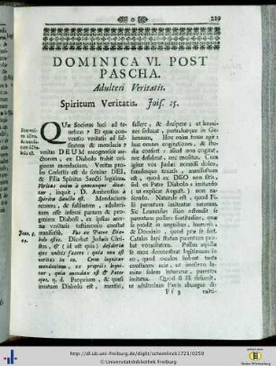 Dominica VI. post Pascha.