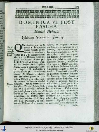 Dominica VI. post Pascha.