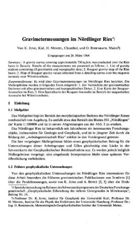Gravimetermessungen im Nördlinger Ries