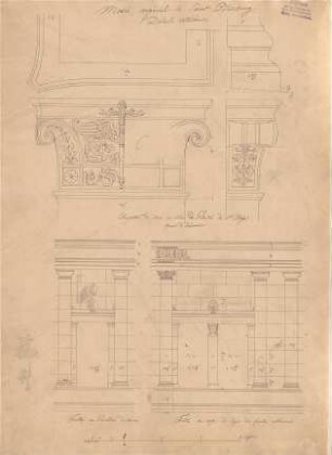Klenze, Leo von; St. Petersburg (Russland); Eremitage - Fassade (Aufrisse, Details)