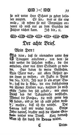 Der achte Brief - Mein Herr!