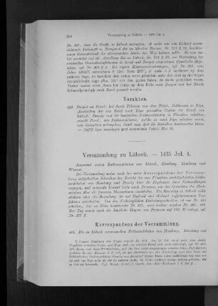 Versammlung zu Lübeck. - 1435 Jul. 4.