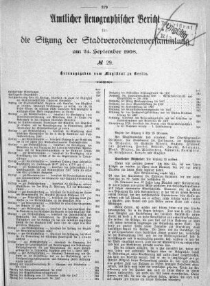 No. 29, 24. September 1908