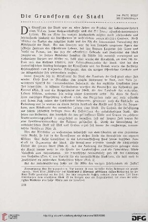 12.1920: Die Grundform der Stadt