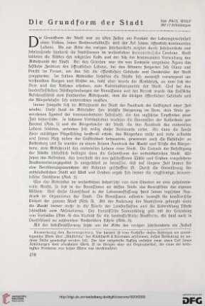 12.1920: Die Grundform der Stadt