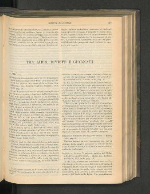 Tra libri, riviste e giornali.