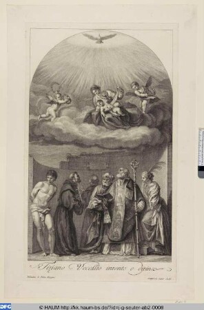 Die sechs Heiligen und Maria mit dem Kinde