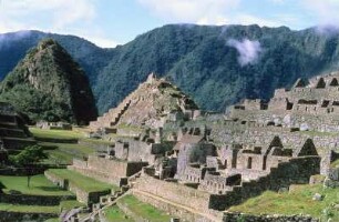 Peru. Ruinen der Inkafestung Machu Picchu