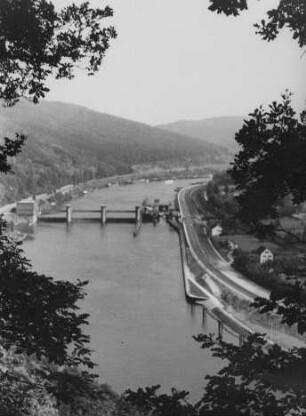 Überblick Staustufe Neckargemünd