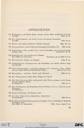 Antiquitäten (Nr. 655-711)