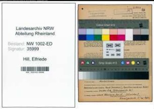 Entnazifizierung Elfriede Hill, geb. 10.09.1914 (Lehrerin)