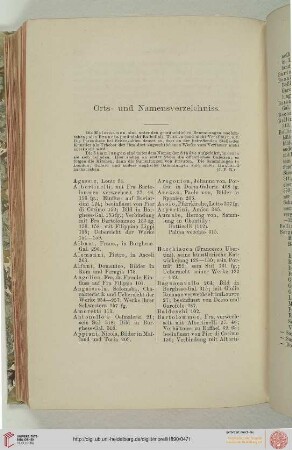 Orts- und Namensverzeichniss