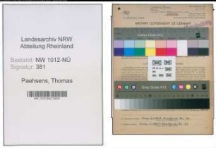 Entnazifizierung Thomas Paehsens , geb. 07.02.1903 (Landwirt)