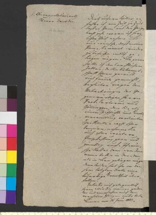 Brief von Goethe, Johann Wolfgang von an Körner, Christian Gottfried