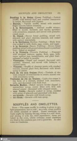 Soufflés and omelettes