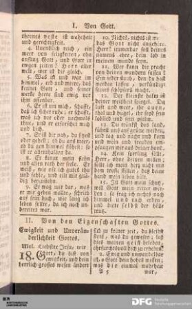 II. Von den Eigenschaften Gottes.