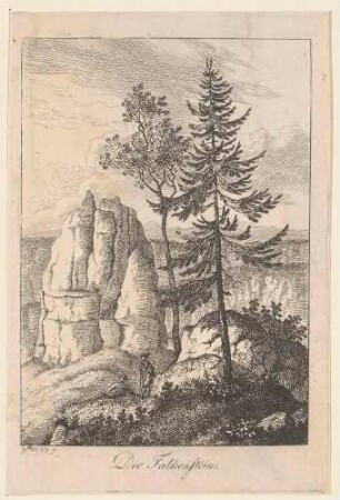 Der Falkenstein bei Schandau (Bad Schandau) in der Sächsischen Schweiz