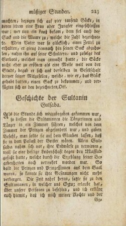 Geschichte des Sultanin Gulsaba