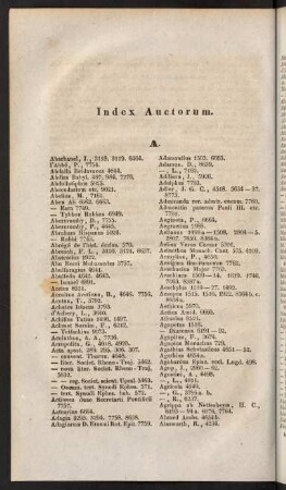 Index Auctorum.