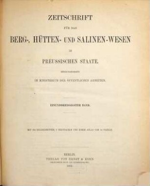 Zeitschrift für das Berg-, Hütten- und Salinenwesen im Deutschen Reich, 31. 1883