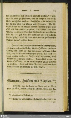 Stormarn, Hollstein und Wagrien