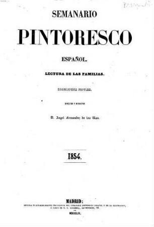 Semanario pintoresco español. 1854, 1854