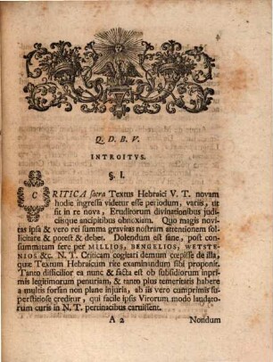 Diss. inaug. de regendis limitibus critices textus Hebraici